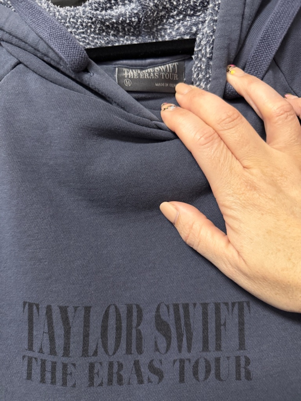 Taylor Swift Blue-Gray Eras Tour Hooded Pullover